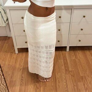 Hollister Co. Women's White and Cream Skirt
